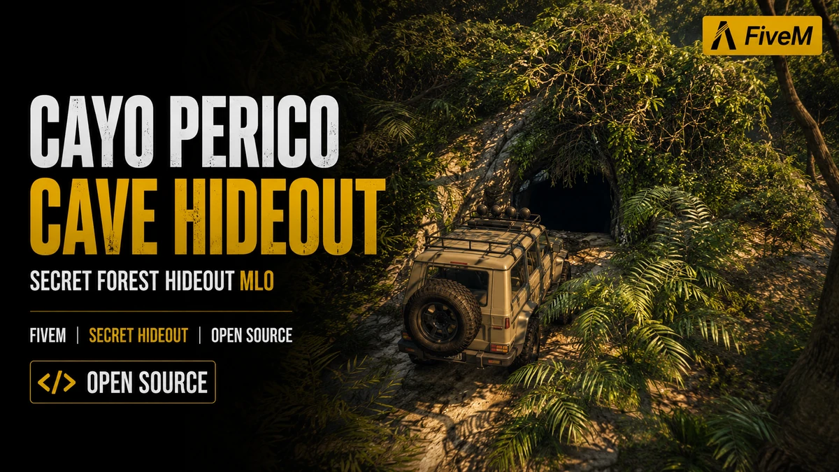 Cayo Perico Cave Hideout MLO FiveM | Secret Gang Bunker | Open Source